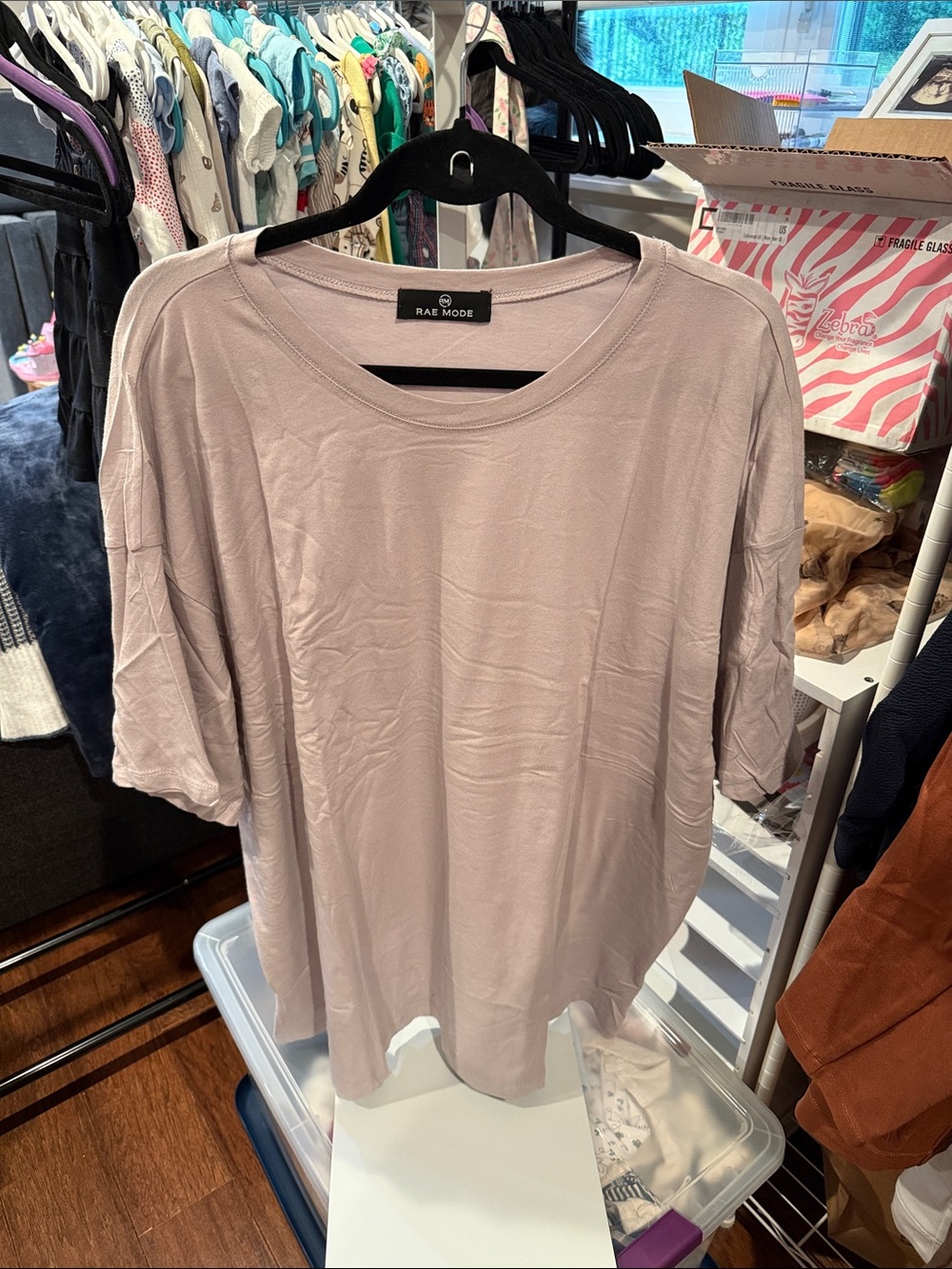 Women's Relaxed Short Sleeve Top - light lavender